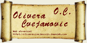 Olivera Cvejanović vizit kartica